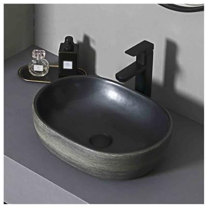 NexaGeniX Lavabo da appoggio Piccolo lavabo da appoggio Ovale for Il Bagno Domestico con Accessori Lavabi in Ceramica