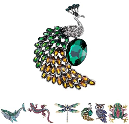 LaresDay Vintage Tierbrosche - Elegante Retro Tier Brooch aus Edelstahl, Hochwertige Tierfigur Anstecknadel für Damen, Hut, Tasche, Blazer - Einzigartiges Geschenk