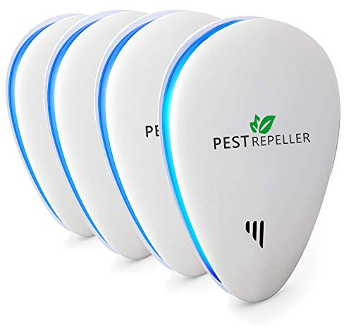 Repelente de Plagas,2025 Nuevo Electrónico Repelente Mosquitos Insectos para Interiores Anti Cucarachas, Moscas,Mosquitos,Ratones,Arañas,100% Inofensivo para Mascotas y Humanos- 4 Piezas