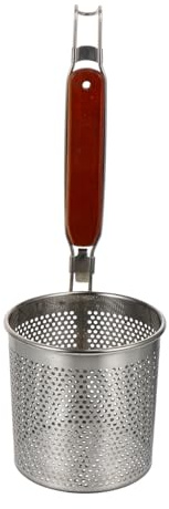FIXOSHEE 1pezzi Schiumarola in Acciaio Inossidabile Manico Per Friggere Colino Da Cucina Per Patatine Fritte Stufati Noodles Zuppe e Verdure