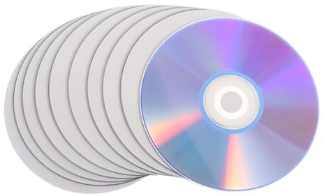 Abaodam 10pezzi Dischi Cd-rw Vuoti Supporti di Registrazione Audio e Backup Dischi Ottici Riscrivibili per Masterizzazione Musica su Computer Archiviazione e Duplicazione Dati