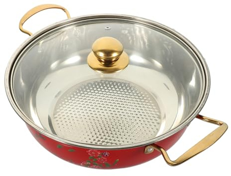 Toyvian Marmite Inox 28 Cm Pot Couvert Acier Inoxydable Multifonction Cuisine Induction Maison et Restaurant