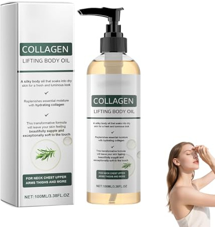 Collagen Oil, Collagen oil for skin tightening, Body Oil for Firming, Moisturizes & Smoother Skin, Massage Oils for Legs & Full Body (1 PC)