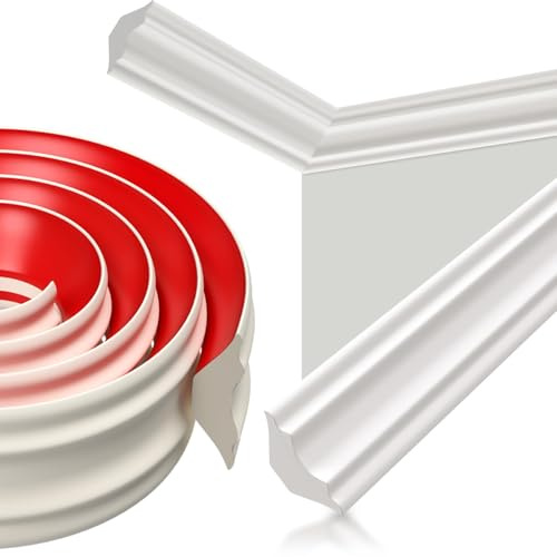 Kinesgsg 5m Molduras de Techo Triangulares de TPE,13x19mm,Despegar y Pegar