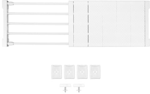 Schrank-Spannregal, erweiterbare Schrankregale, Organizer, verstellbares Schließfachregal, DIY-Trennwand, Trennwand für Schrank, Kleiderschrank, Küche, Badezimmer (50–80 cm/19,7–31,5 Zoll Länge)
