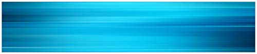 Wallario Küchenrückwand aus Glas 250 x 50 cm, Motiv: Blau und schwarz gestreift - Abstraktes Streifenmuster | Spritzschutz abwischbar & pflegeleicht