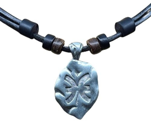 HANA LIMA 1 von 12 Sternzeichen Tierkreiszeichen an verstellbarer Halskette Horoskop Horoscope Lederkette Surferkette