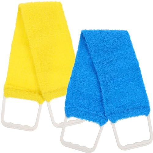 Healifty Serviette De Bain Exfoliante Double-face Couleur Unie Bande De Massage Pour Gommage Pour Hommes Et Femmes Durable Couleur Aléatoire