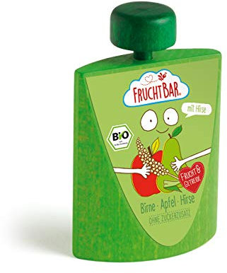 Erzi 19111 Quetschie Birne von Fruchtbar aus Holz, Kaufladenartikel für Kinder, Rollenspiele