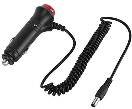 Qiilu 12V-24V ABS + Kupfer Auto Zigarettenanzünder Stecker Adapterkabel mit ON Off Schalter Sicherung