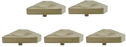 h2i Pfostenkappe | Holz imprägniert | 130 x 130 mm | 5 Stück | Eckige Abdeckkappe für Garten Holzpfosten Pfostenträger & Zaunpfosten in Pyramidenform | Wetterschutz für Holz-Balken & Pfosten