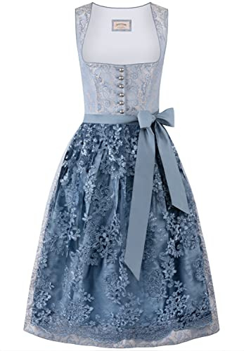 Stockerpoint Sidonia Midi Dirndl para Mujer, Azul Ahumado., 46