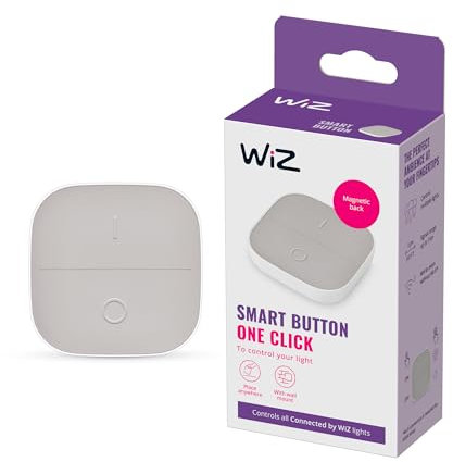 WiZ Smart Button Portable Accessory WiFi Connected. App Control for Home Indoor Lighting Automation, Livingroom, Bedroom, 929003501301, One Colour