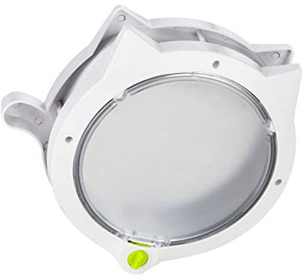 Shanrya Cat Flap Door, Screw Installation Plastic Cute Pet Door Beautiful Stable Prevent Oxidation Magnetic for Exterior Doors (White)