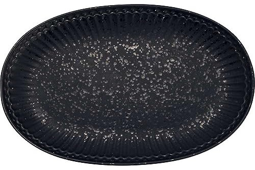 GreenGate Alice Volcano - Plato para galletas, color negro