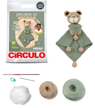 CÍRCULO Circulo Amigurumi - Kit de ganchillo - Manta amorosa - Todo incluido, instrucciones fáciles - Juego de ganchillo para intermedio - Kit de ganchillo de animales, hilo de amigurumi premium para