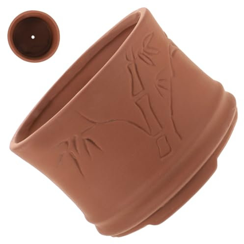 Angoily Maceta De Terracota para Plantas De Interior y Suculentas, Maceta Artesanal De Barro Rojo Vintage, Macetero Pequeño para Escritorio, Contenedor De Jardinería Rústico y Resistente