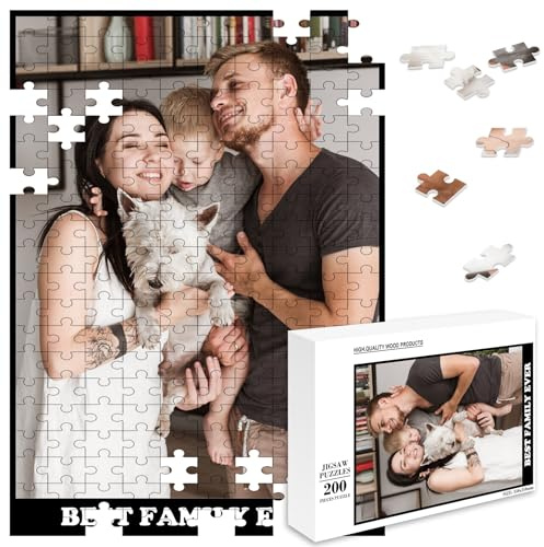 MJARTORIA Personalisiert Puzzle Selbst Gestalten 35 70 120 200 300 500 1000 Teile, Fotopuzzle mit Eigenem Bild Text Namen Geschenk für Erwachsene Jungen Mädchen Kinder