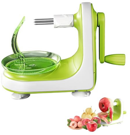 Éplucheur de fruits pour la cuisine - Éplucheur de fruits rotatif à manivelle - Éplucheur de fruits et légumes avec trous d'aération pour orange, citron, carotte, pomme de terre et concombre