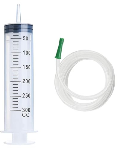 300 ml spruta plast, plastdoseringsspruta, sprutor med slang | Återanvändbar flytande spruta, doseringsspruta i separat förpackning för växtbevattning och husdjursmatning