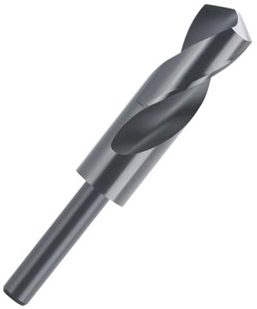 1 Stück 1/2 Zoll Bohrer mit reduziertem Schaft aus Schnellarbeitsstahl, Durchmesser 14–25 mm, schwarz beschichteter Metalllochbohrer, Spiralbohrer(22mm)