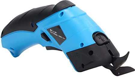 Forbici Elettriche per Taglio Tessuto, Utensili Taglio Ricaricabili USB Senza Fili con 2 Lame, Ideali per Taglio di Pelle Morbida, Cartone e PVC