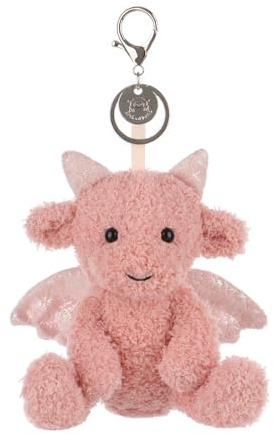 Apricot Lamb Rosa Drache Netter Schlüsselanhänger, weich gefüllte Plüsch Schlüsselanhänger Spielzeug für Kinderrucksack, Geldbörse, 12 cm