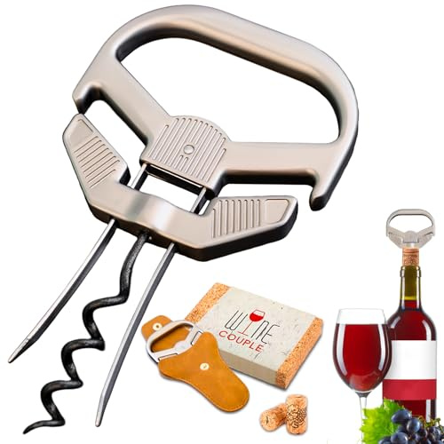 LUCYLANKER Ah So Ouvre-Bouteille pour Bouteilles Vintage, Tire-Bouchon de Vin Vieux avec Étui en Cuir Portable, Décapsuleur pour Connaisseurs de Vin à Déboucher, Cadeaux pour Amateurs de Vin (01)