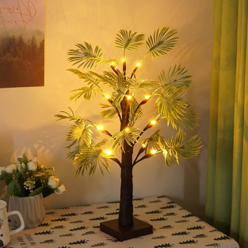 Xevinas Osterdeko Lichterbaum Innen, Deko Frühling 55cm Schmetterlings Led Baum, Lichterbaum Mit 42 LEDs Lichterzweige 3 AA Batterie Inklusive/USB Betriebene, Künstlicher Baum Osterdekoration (D)