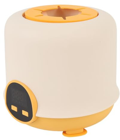 Automatic Baby Mixer, Electric Milk Bottle Shaker with Silicone Slot Design, Li Ion Battery, 4 Speeds, Timer 60s-420s, Suction Cup Base for Infant Feeding Supplies (Yellow)