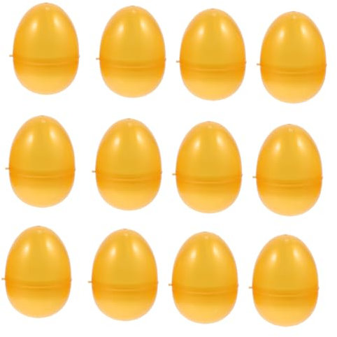 BESPORTBLE 12pcs Fillable Plastic Eggs Lottery Eggs Toys Shaped Capsules for Easter Party Boys and Girls