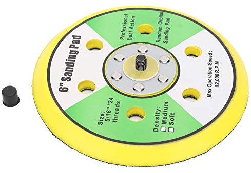 FTVOGUE 6in Universal Schleifkissen mit 6 Staubentfernungslöchern, 150 Mm Schleifscheibe Zum Glatten Polieren, Ideal für den Bedienerkomfort
