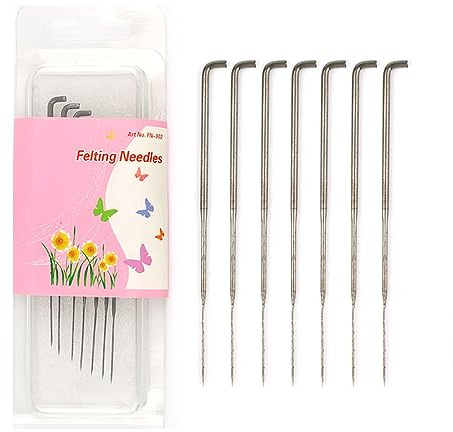 5/7 piezas de agujas de fieltro de lana, herramientas de fieltro, herramienta de aguja, 4 tipos para principiantes, kit de herramientas para principiantes