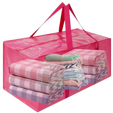 Compartimentos de almacenamiento - Bolsas de almacenamiento - Bolsas de mudanza, contenedor grande impermeable con cremalleras y asas para ahorrar espacio para ropa, mudanzas, camping, universidad
