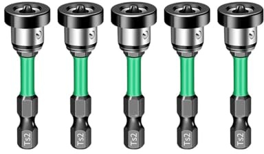 5 puntas de destornillador de posicionamiento, puntas de tornillo for paneles de yeso de 50 mm, tornillos for placas de yeso, herramientas de perforación con cabezal de posicionamiento.