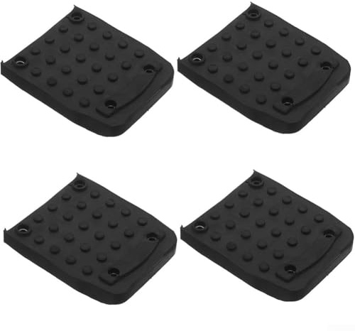 4 Stück Trockenbau-Stelzen rutschfeste Gummimatten – Stelzsohle Ersatz-Pads, schwarz
