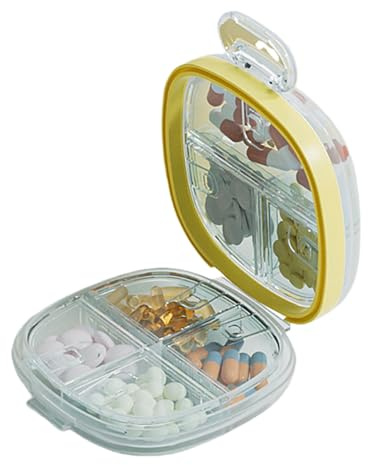 Contenitore leggero a 7 scomparti per pillole, contenitore antipolvere con design a prova di perdite, scatola per medicinali di famiglia