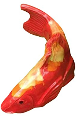 Takingup Statue de Koi de Jardin en résine, Figurine Asiatique réaliste Peinte pour Paysage, Aquarium, Jardin extérieur, pelouse, étang et décoration la Maison, décoration Japonaise Poisson