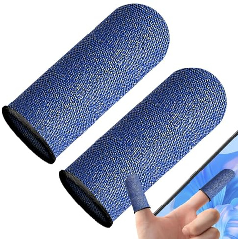 Mobilspel Finger Sleeve, Finger Sleeves for Game,2st kolfiberfingerhylsor | för mobilspel | Lätta Game Sleeves för förbättrad fingerkänslighet & Touch Respons