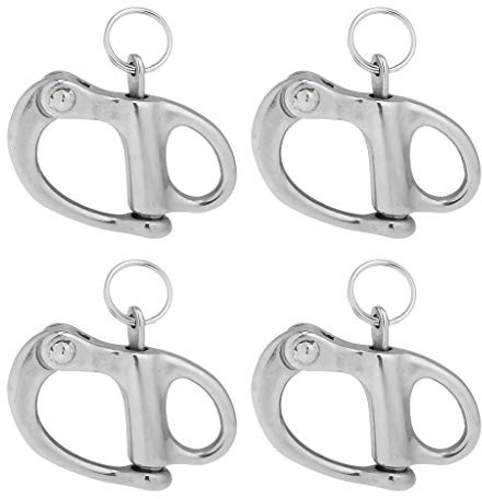 Tenlacum Grillete fijo de acero inoxidable 304 de grado marino de 32 mm, accesorios para barco/vela/yate (4 piezas)