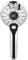 Cikonielf Soffione Doccia a LED 5V Soffione Doccia con Display Digitale in ABS con Controllo della Temperatura a 3 Colori Luce a LED 3 modalità di spruzzatura Argento