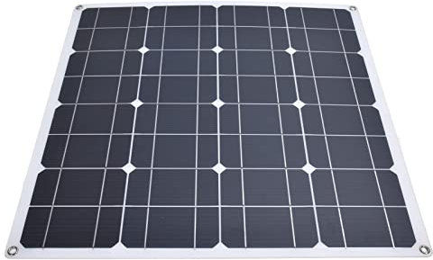Panel Solar, Resistente Al Agua, Previene la Carga Inversa, Placa de Cargador Solar Monocristalino para Computadoras Portátiles, Cámaras de Seguridad para Baterías de Automóviles