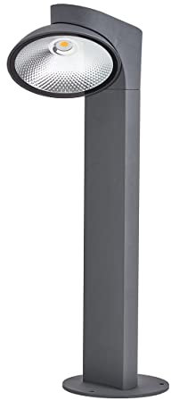 Topmo-plus Paletto Luminoso LED Luce a lampione da esterno Antracite 7W bridgelux COB lampione aiuola girevole 350 gradi IP65 bianco caldo