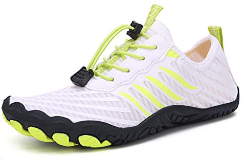 RUYI Unisex Barfußschuhe Damen Herren Traillaufschuhe, Weich Leicht Fitnessschuhe mit rutschfest Sohle & Breiter Zehenbox, Schnell Trocknend Badeschuhe