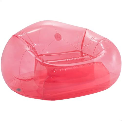 Intex transparenter rosa Beanless Bag Chair, aufgeblasene Größe: 137 cm x 127 cm x 74 cm (66501NP)