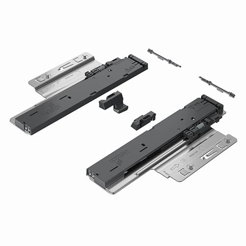 Hettich Push to open passend zur Unterbodenführung Quadro V6/D5 Silent System, belastbar 8-20kg, Kunststoff/Metall anthrazit