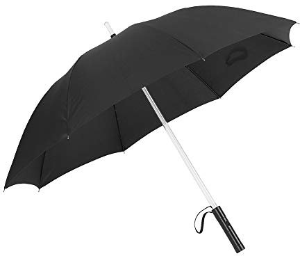 HOHXFYP Parapluie LED, Parapluie de Pluie ? 7 Couleurs Changeantes Aliment¨¦ par Batterie avec Lampe de Poche, Parapluie Lumineux Sabre Laser ?p¨¦e, Cadeaux pour Hommes, Femmes, Enfants(41.3in-Noir)