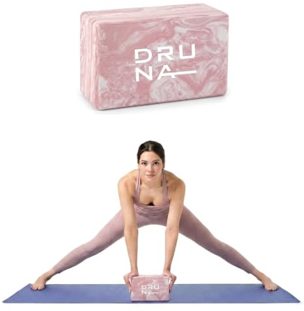 Bloque Ladrillo de Yoga Antideslizante Marmol INDIGO 22,8 * 15,2 * 7,1 cm