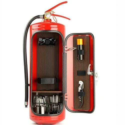 Greethga FeuerlöScher-Minibar-Neuheit Weinaufbewahrungsbox Kreatives FeuerlöScher-Form-Weinaufbewahrungssystem
