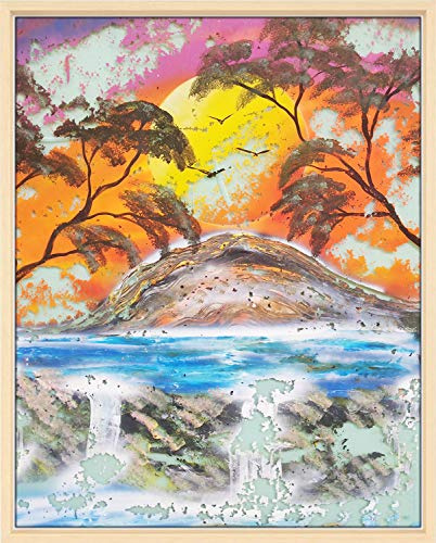 1a Bilderrahmen Leon Schattenfugenrahmen für Leinwandbild Rahmen für Canvasbild 25x40 cm Farbwahl Hier Ahorn Dekor ohne Glas